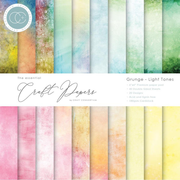 Grunge Light Tones 6x6 Premium Paper Pad