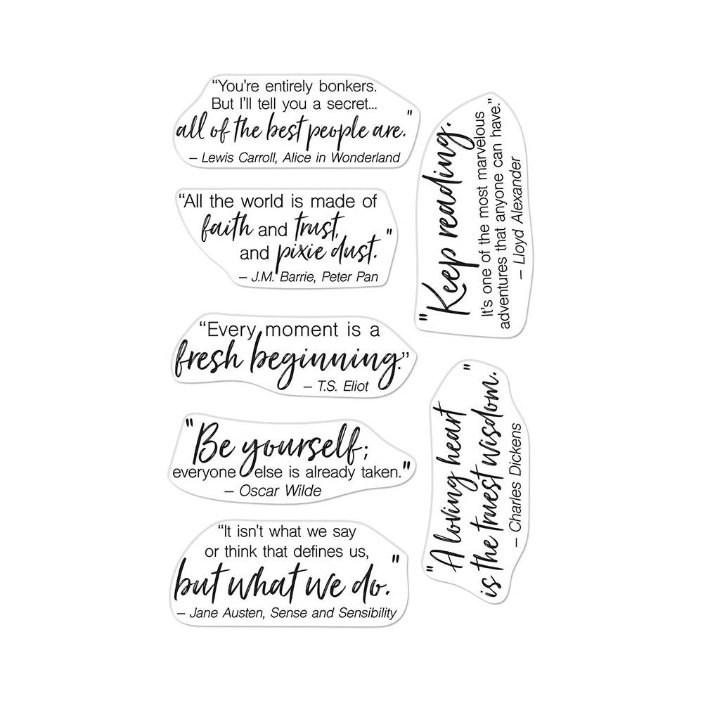 Literary Quotes Clear Stamp Set