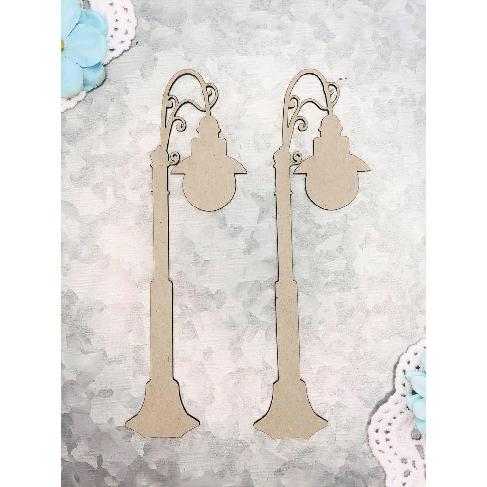 Laser-Cut Chipboard Lamp Posts {2pk}