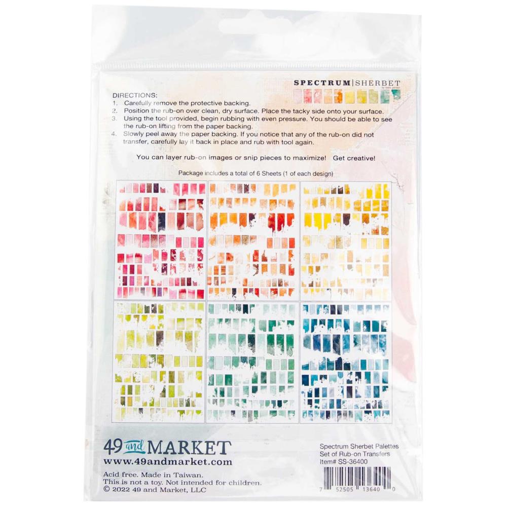 Spectrum Sherbet Palettes 6x8 Rub-On Pack