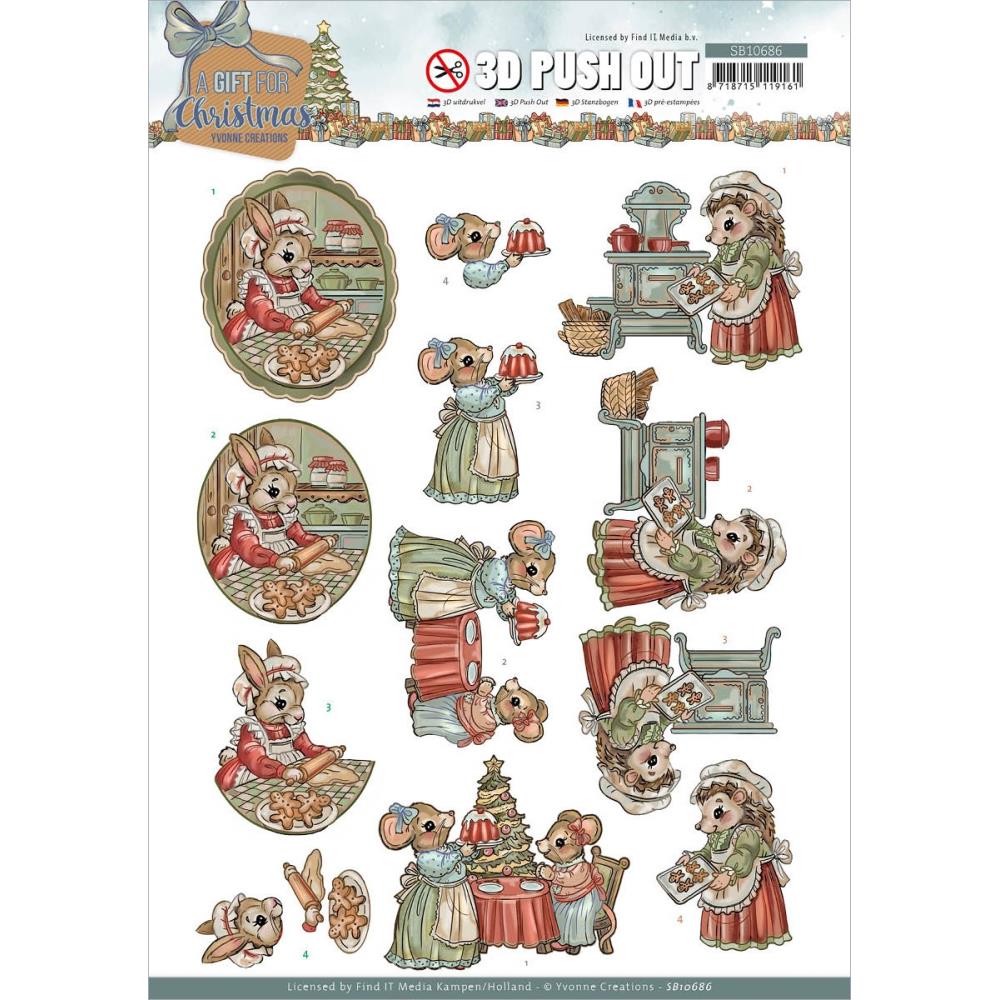 Christmas Cake 3D Push Out Sheet | A Gift for Christmas