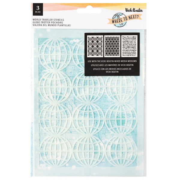 Where to Next 3pk Stencil Set | Vicki Boutin