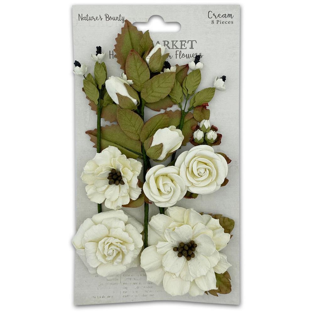 Nature's Bounty Cream Paper Flowers