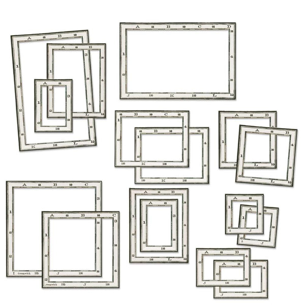 Map Coordinates Adhesive-Backed Chipboard Frame Set | Everywhere