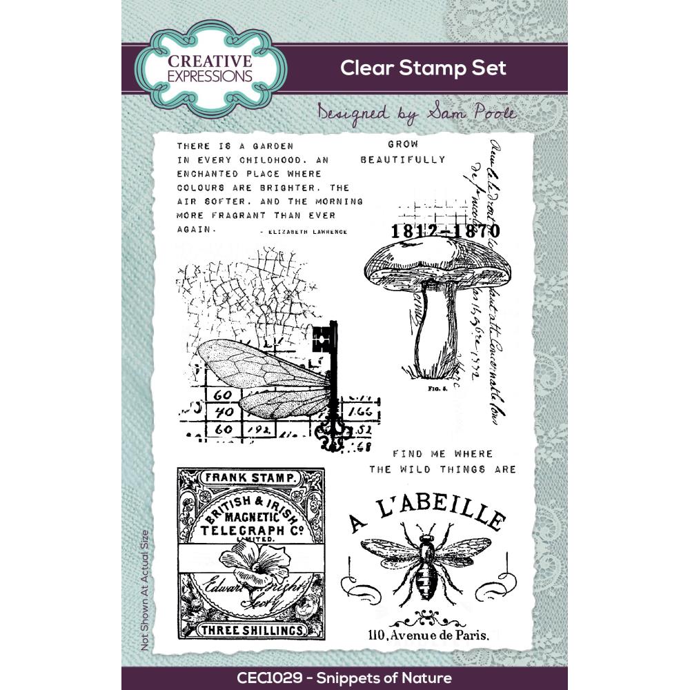 Snippets of Nature 4x6 Clear Stamp Set | Sam Poole