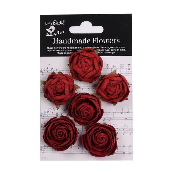 Cardinal Red  English Roses Paper Flowers