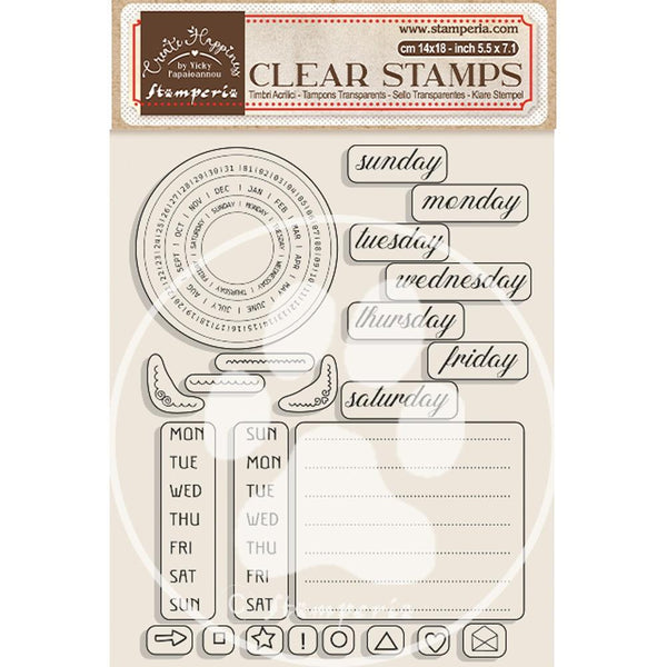 Weekly Planner Clear Stamp Set | Create Happiness