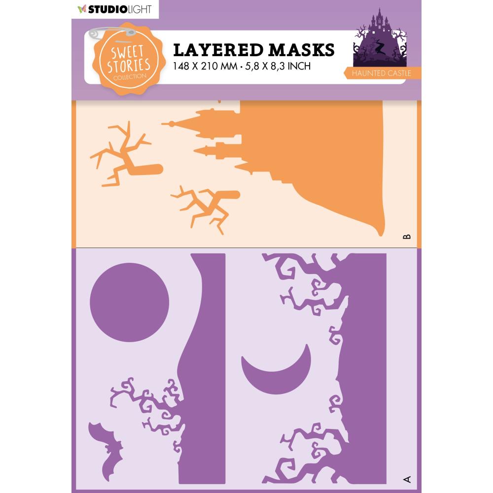 Haunted Castle A5 Layered Masks No. 242 | Halloween