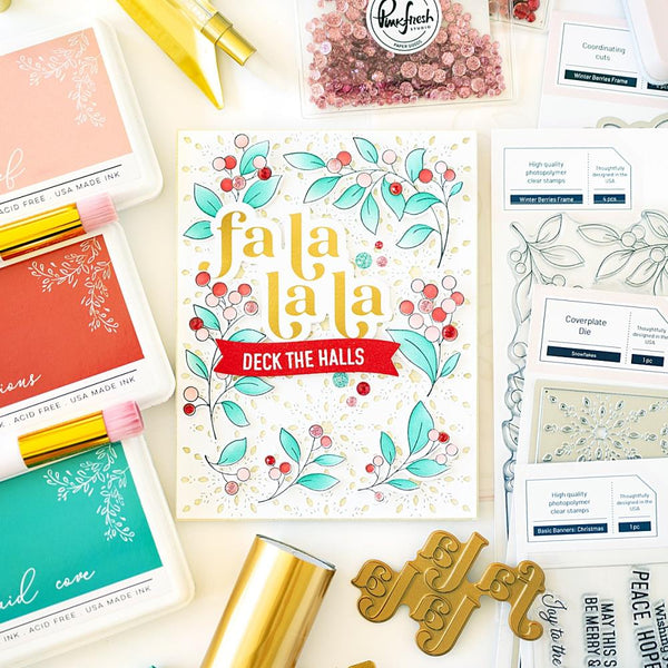 Fa La La La Hot Foil Plate + Die Set {Christmas}