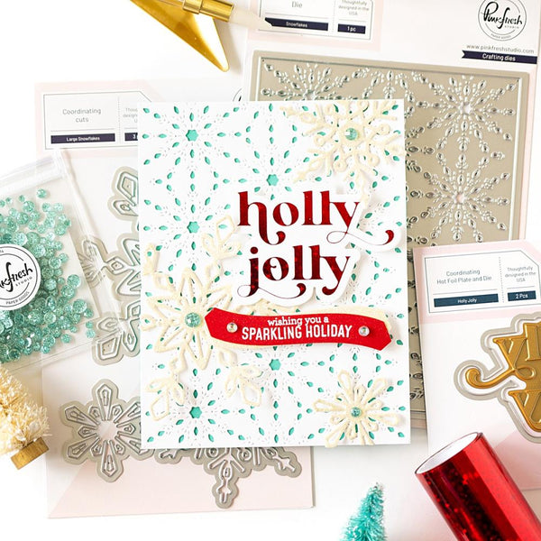 Holly Jolly Hot Foil Plate + Die Set {Christmas}