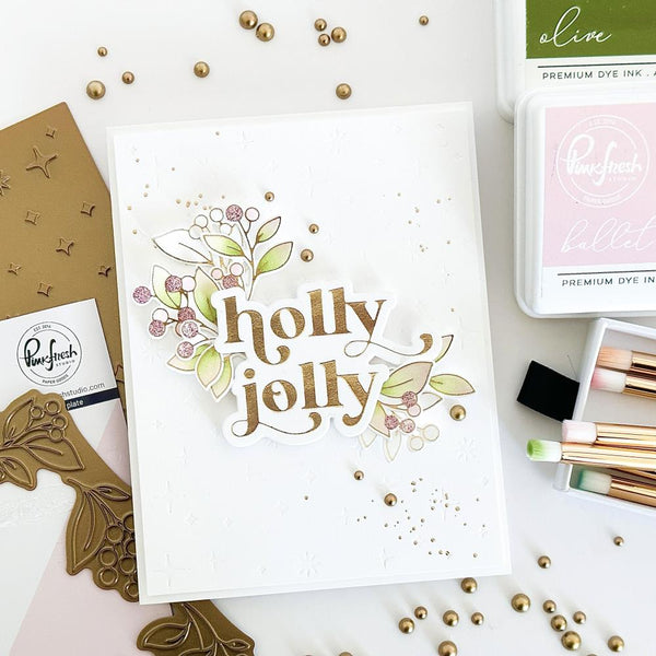 Holly Jolly Hot Foil Plate + Die Set {Christmas}