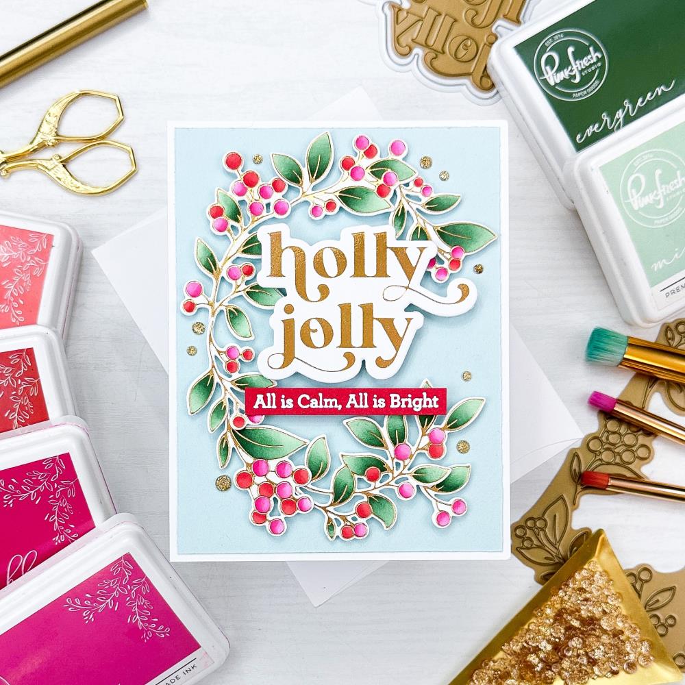 Holly Jolly Hot Foil Plate + Die Set {Christmas}