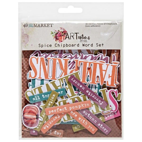 ArtOptions Spice Words Chipboard Set