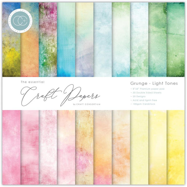 Grunge Light Tones 8x8 Premium Paper Pad