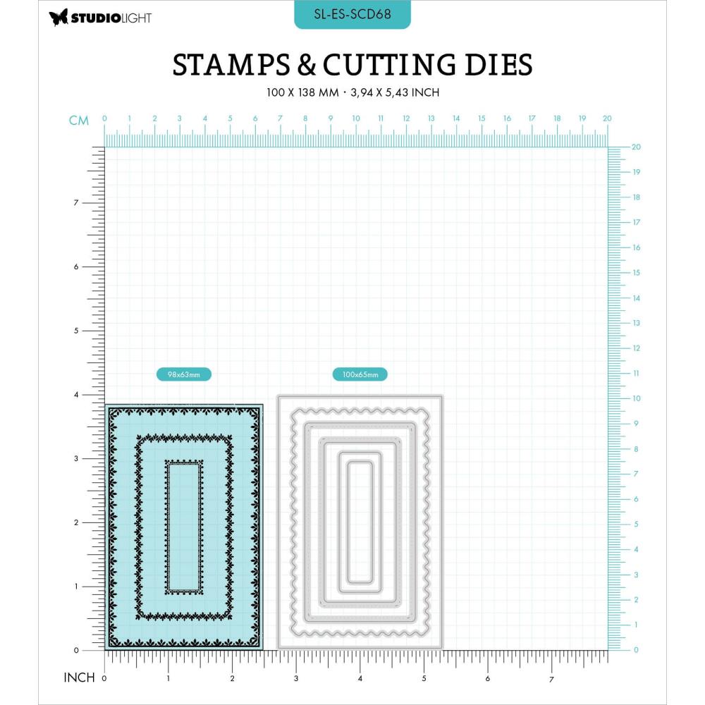 Elegant Frames Nesting Die + Stamp Set No. 68