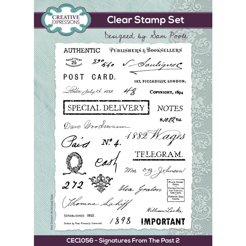 Signatures from the Past No. 2 Clear A5 Stamp Set | Sam Poole