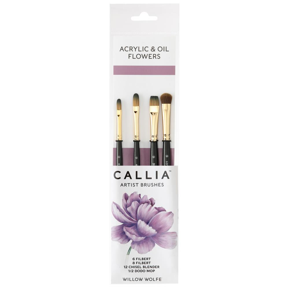 Callia Artist Acrylic + Oil Flowers Brush Set