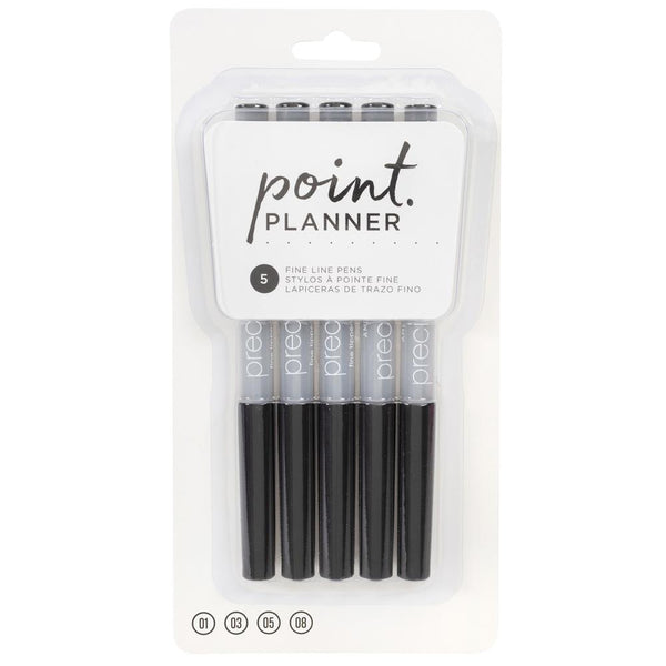 Point Planner Fine Line Pens 5pk