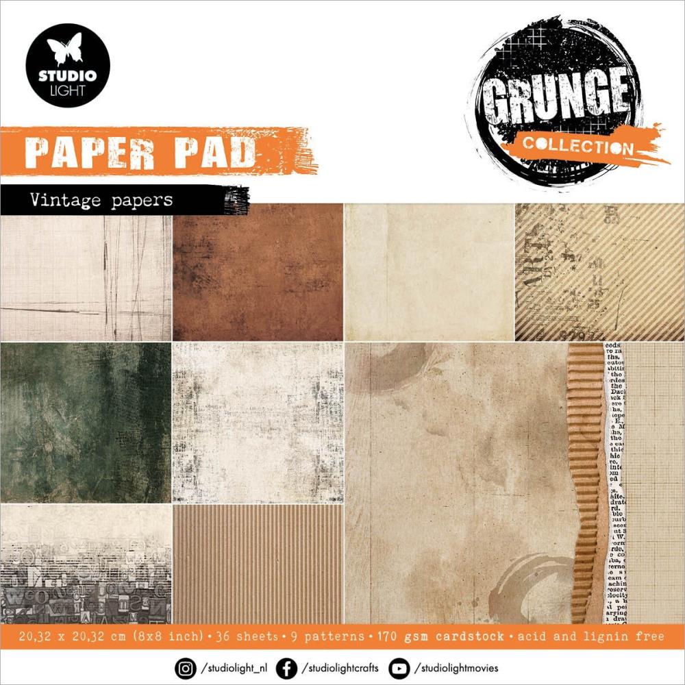 Vintage 8x8 Paper Pad No. 136 | Grunge Collection