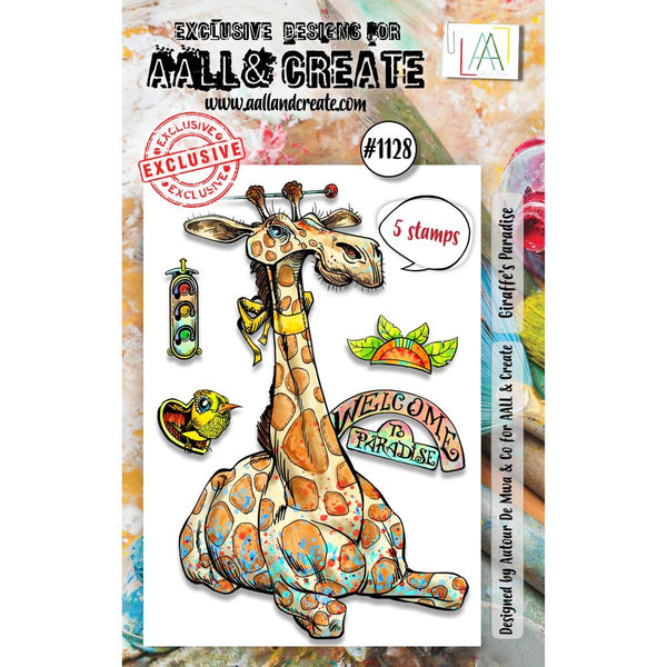 Giraffe's Paradise A7 Clear Stamp Set No. 1128