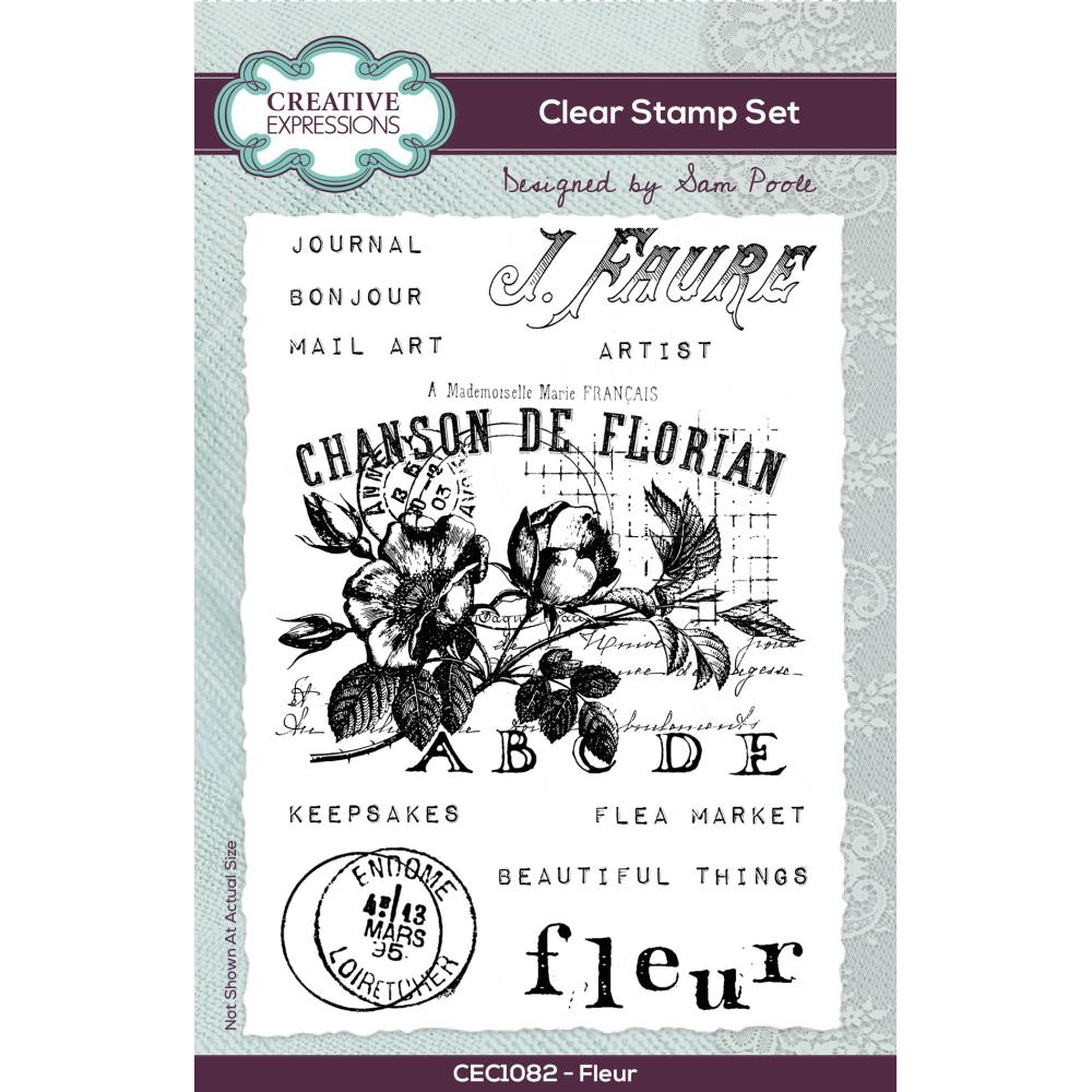 Fleur 4x6 Clear Stamp Set | Sam Poole