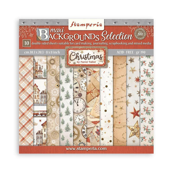 Gear Up For Christmas 8x8 Backgrounds Double-Sided Paper Pad