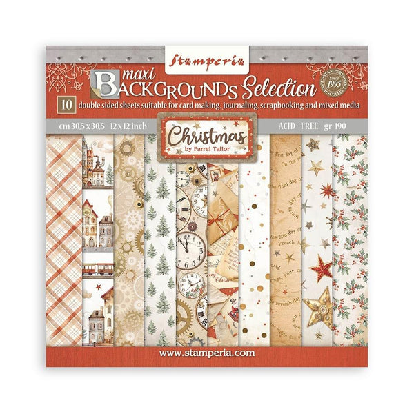 Gear Up For Christmas 12x12 Double-Sided Backgrounds Paper Pad