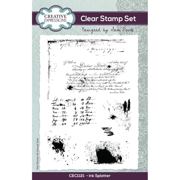 Ink Splatter 4x6 Clear Stamp Set | Sam Poole