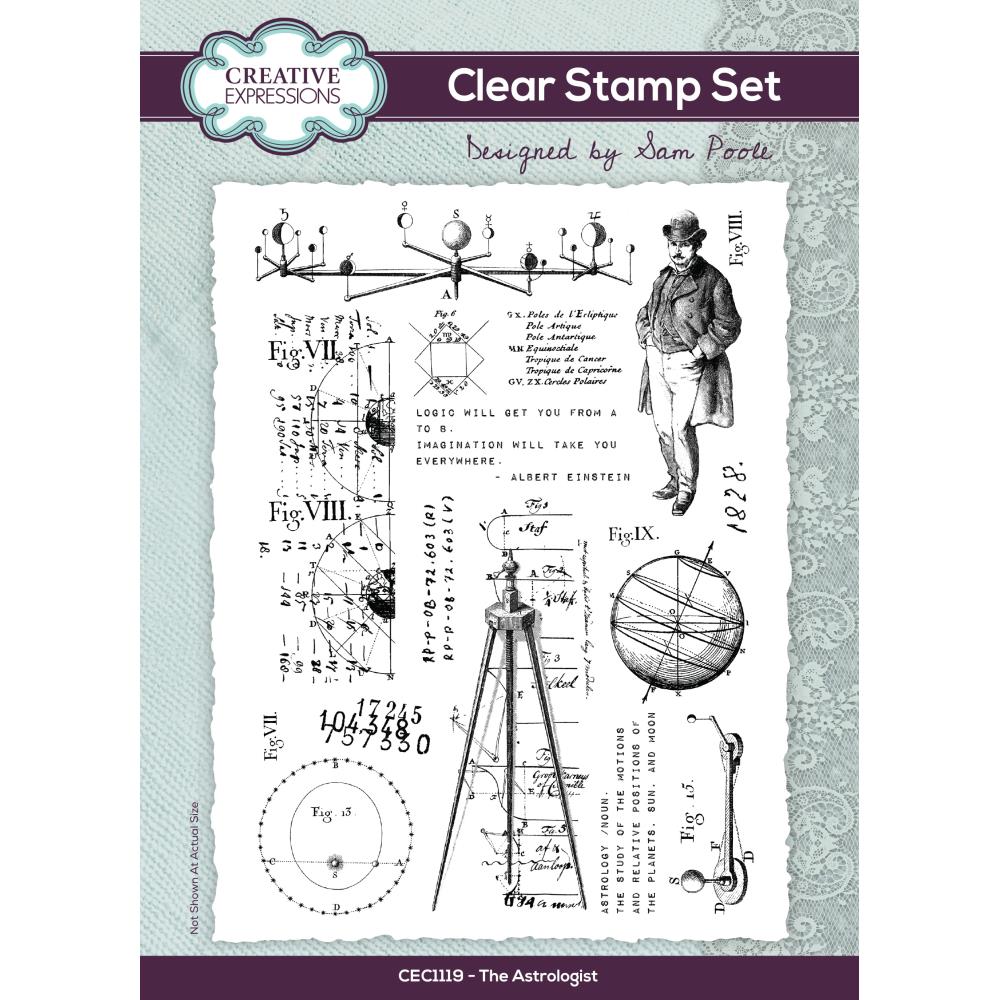 The Astrologist 6x8 Clear Stamp Set | Sam Poole