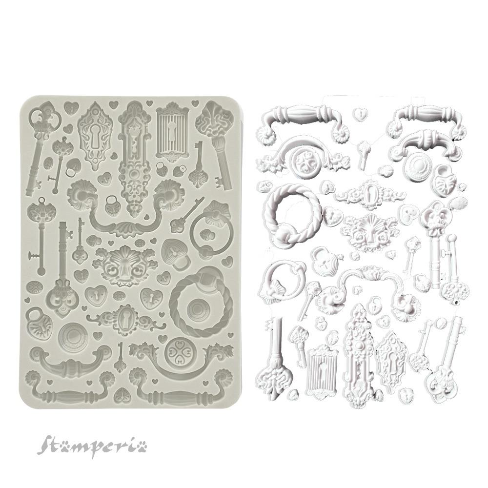 Keys, Handles, and Locks A5 Silicone Mould | Golden Harmony