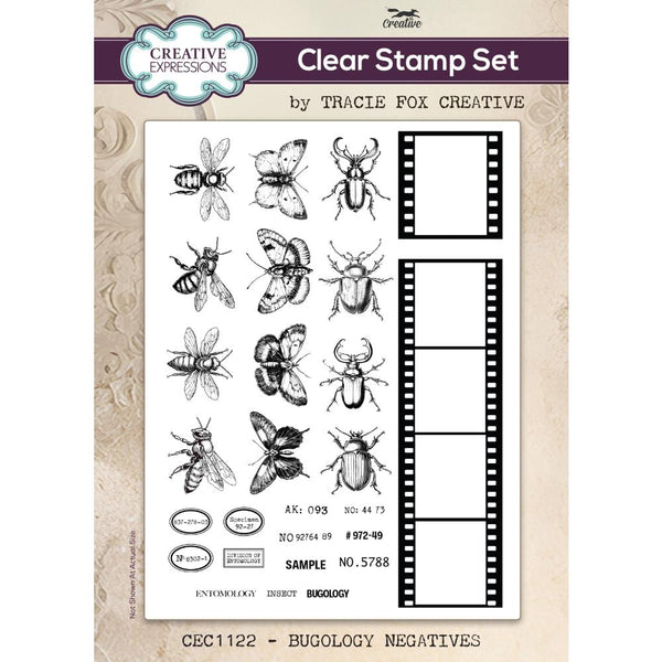 Bugology Negatives 6x8 Clear Stamp Set | Tracie Fox {preorder}