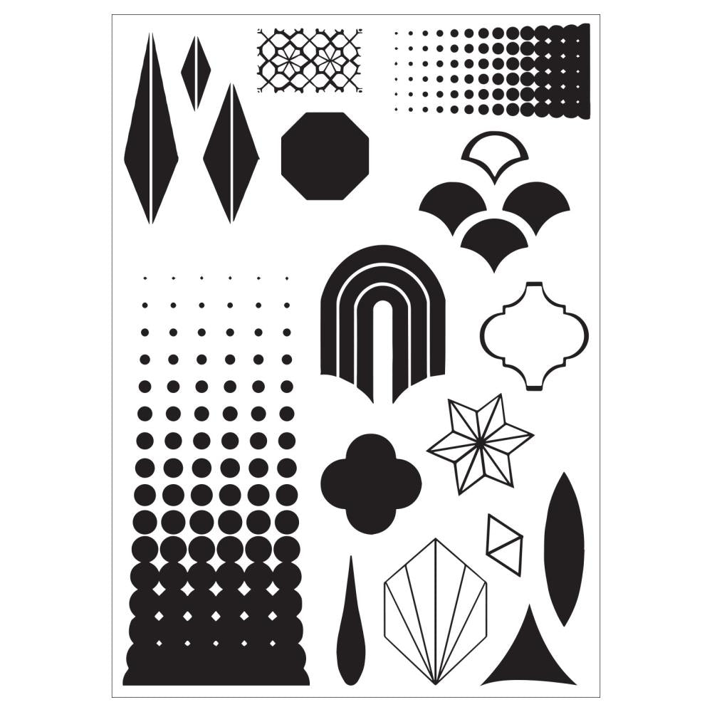 Geometric Stamp + Stencil Set | Vic Hollins