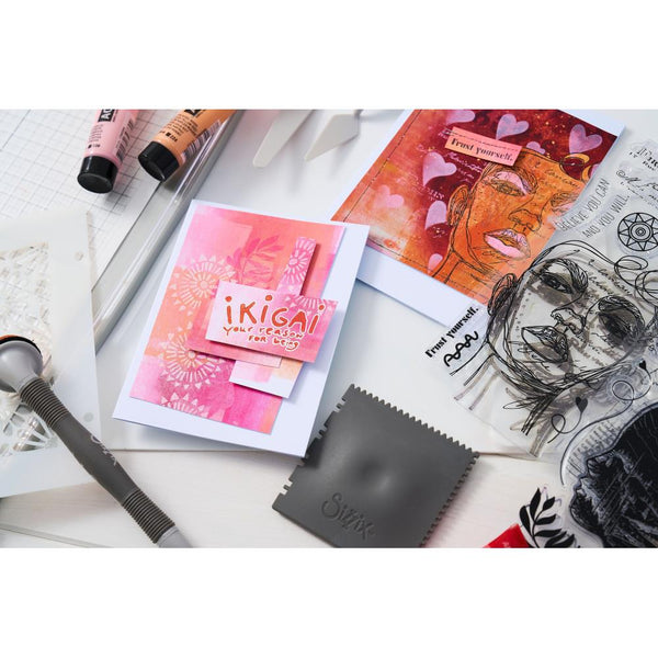 Ikigai A6 Stamp + A5 Stencil Set | Cat Kerr