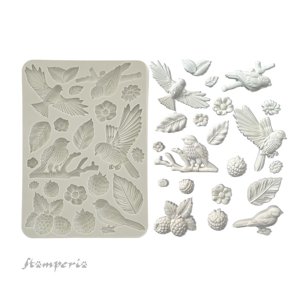 Forest Birds A5 Silicone Mould