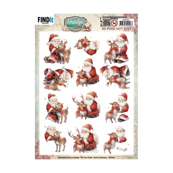 Nostalgic Deer 3D Push Out Sheet | Nostalgic Noel