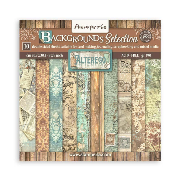 AlterEgo 8x8 Double-Sided Backgrounds Paper Pad {preorder: eta 10/22}