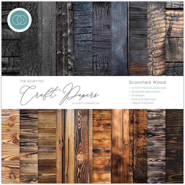 Scorched Wood 12x12 Double-Sided Paper Pad