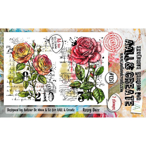 Rosey Daze A6 Clear Stamp Set No. 1251