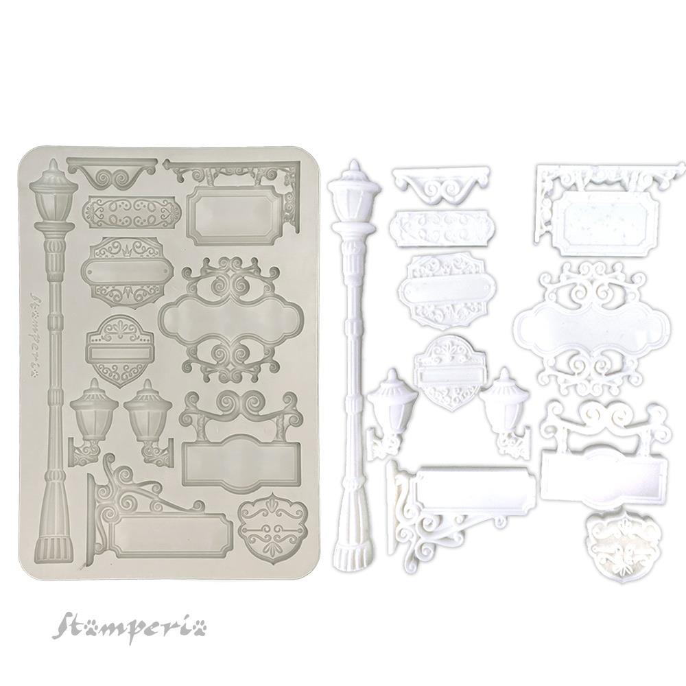 Art of Travelling Lamp Post + Sign Plates A5 Silicone Mould