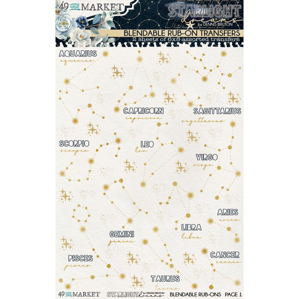 Starlight Dreams Constellations Rub-on Transfer Set