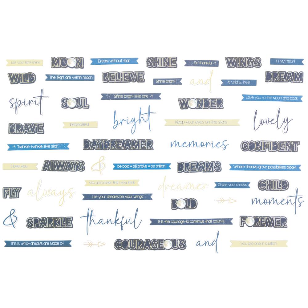 Starlight Dreams Words Chipboard Set