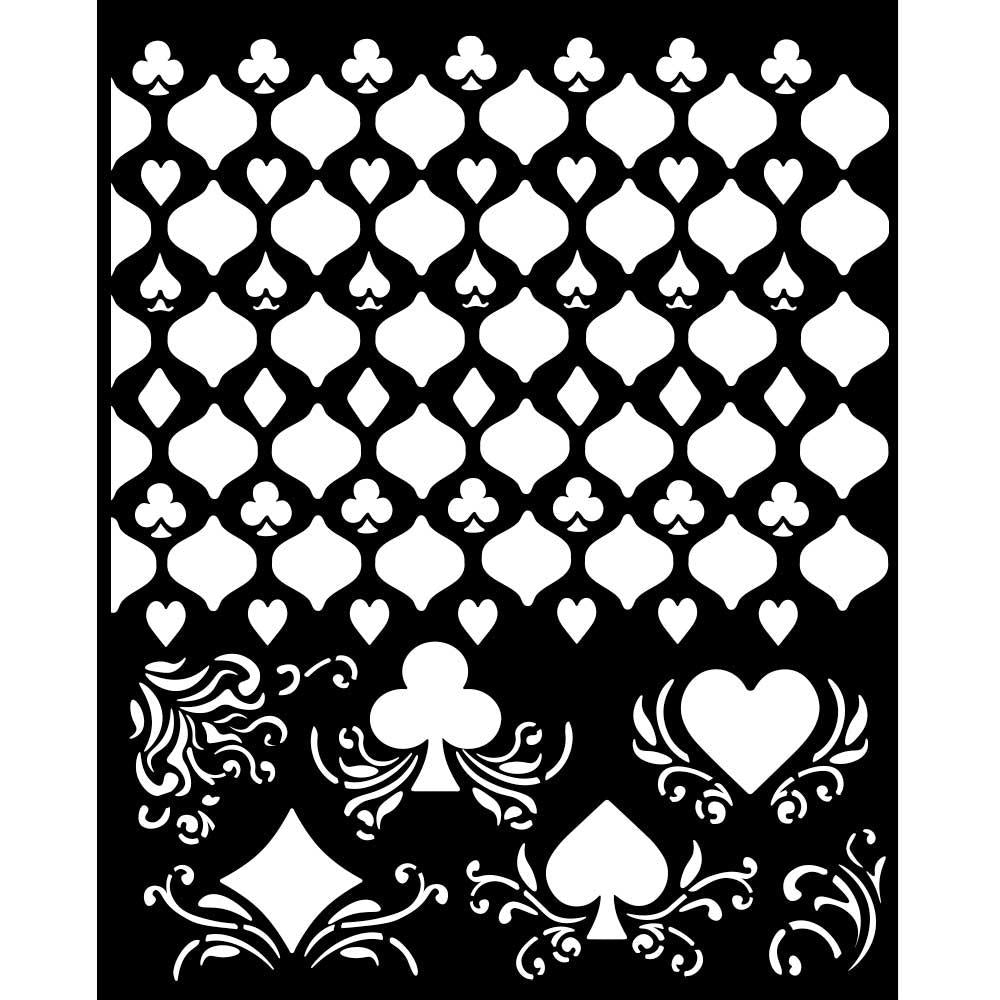 Card Pattern 8x10 Stencil | Master of Magic