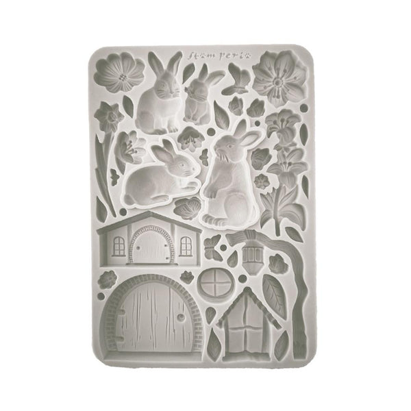 Rabbit & Flowers A5 Silicone Mould