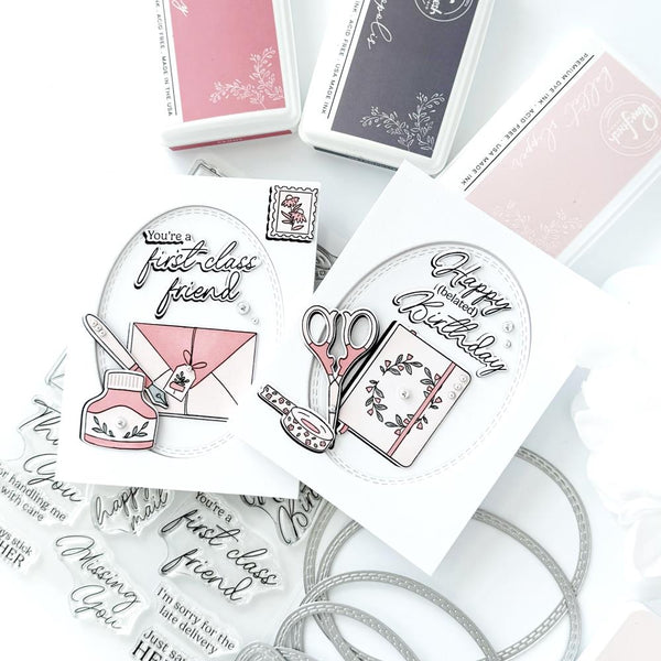 Classic Correspondence Stamp + Die + Stencil Bundle