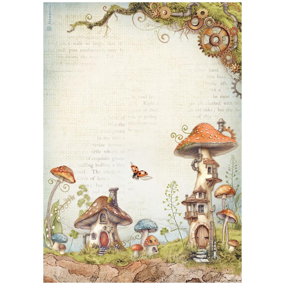 Hidden Grove Mushroom House A4 Rice Paper | Farrel Tailor {coming soon!}