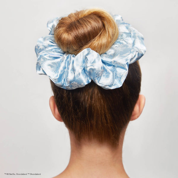 Bridgerton Toile De Blue Satin Pillow Scrunchies