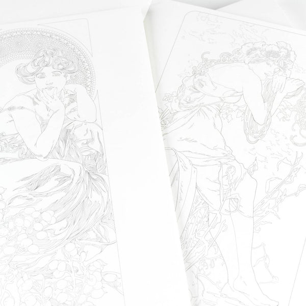 Alphonse Mucha Artists' Colouring Book