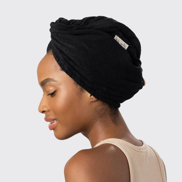 Black Eco-Friendly Quick-Dry Hair Towel