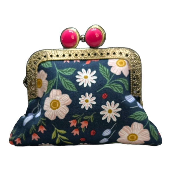 Garden Glow & Hot Pink Mini Clutch Coin Purse