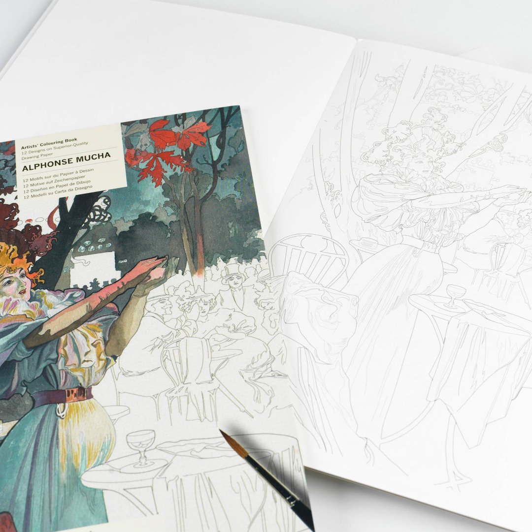 Alphonse Mucha Artists' Colouring Book